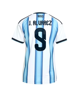 Billige Fotballdrakt Argentina Julian Alvarez #9 Replika Hjemmedrakt Dame VM 2026 Kortermet Billige Fotballdrakt Argentina Julian Alvarez #9 Replika Hjemmedrakt Dame VM 2026 Kortermet